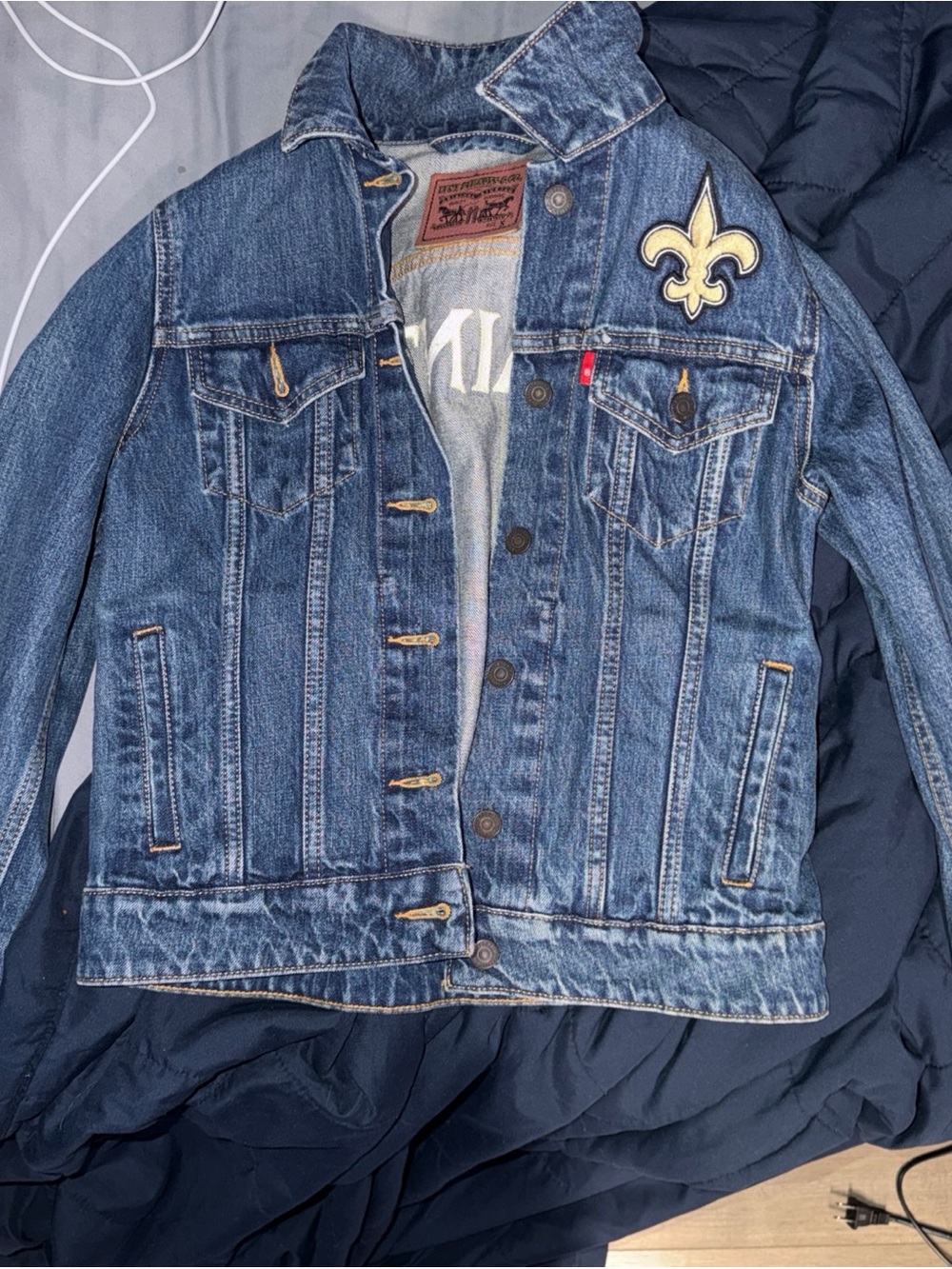 Levi's Blue Denim Trucker Saints Jacket